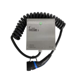 EVEXPERT Evecube B 22 kW fali töltő 5 vagy 7 méteres Type 2 kábellel (energia menedzsment)