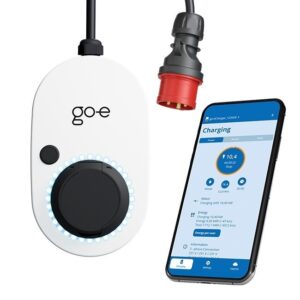 go-eCharger Gemini Flex 32A / 22 kW hordozható elektromos autó töltő (Wifi, távoli elérés, applikáció, napelem, RFID, OCPP)