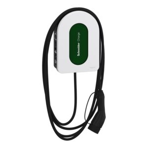 Schneider Charge 10-16A, 7,4 kW 1 fázisú fali töltő 5 vagy 7 méteres Type 2 kábellel (applikáció, Wifi, energia-menedzsment, OCPP)