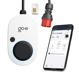 go-eCharger Gemini Flex 2.0 32A / 22 kW hordozható elektromos autó töltő (Wifi, távoli elérés, applikáció, napelem, RFID, OCPP, beépített SIM kártya)