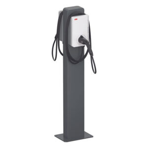 Töltőoszlop 2 db ABB Terra AC 22 kW 5 méteres Type 2 kábeles 2. generációs okos fali töltővel (Wifi, távoli elérés, applikáció, OCPP, RFID, SIM) - TAC-W22-G5-R-C-V2-0