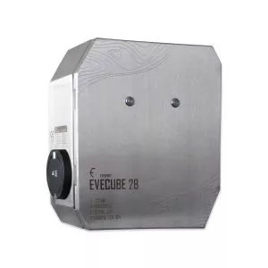 EVEXPERT Evecube 2B 2×22 kW fali töltő 2 db Type 2 csatlakozóval (energia menedzsment)